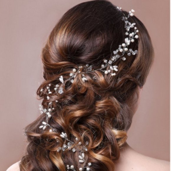Accessories - 🎀BOGO👧 Pearl and Crystal Leafy Hair Crown